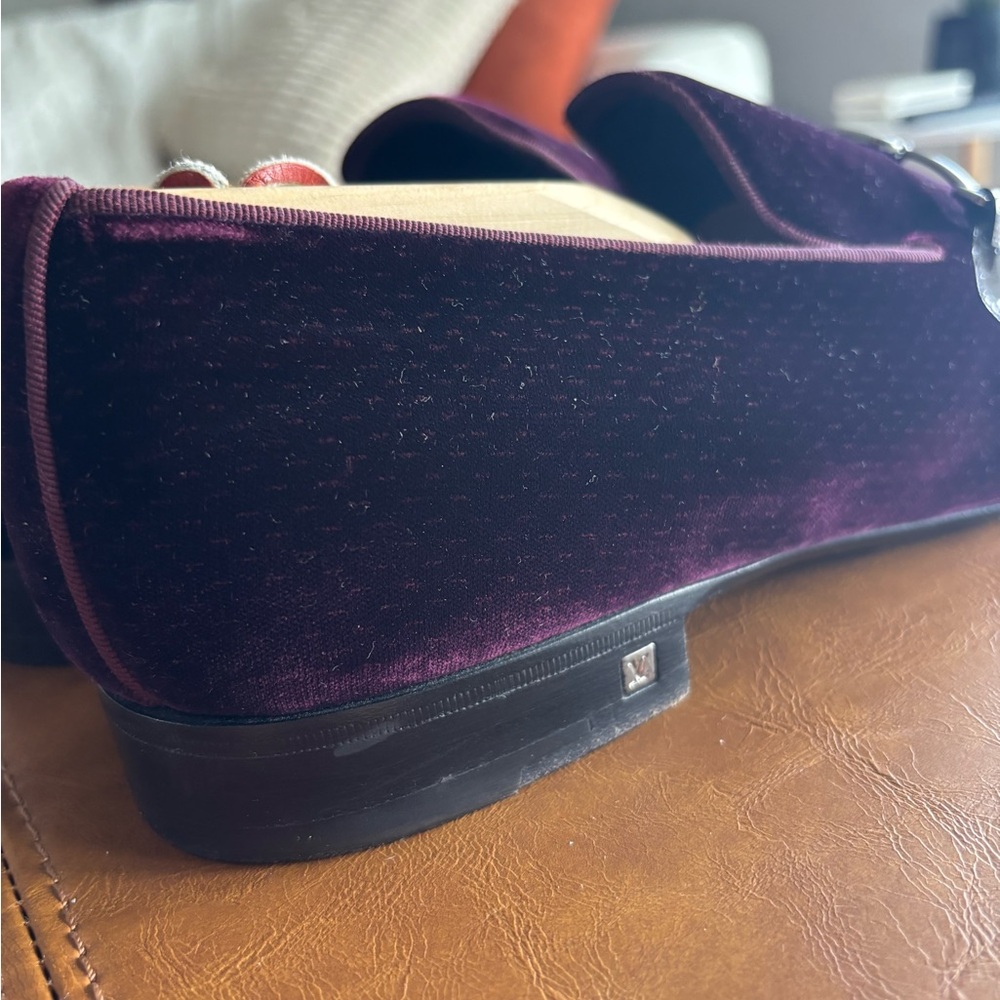 Louis Vuitton Velvet Loafers in Deep Purple - Picture 5 of 8